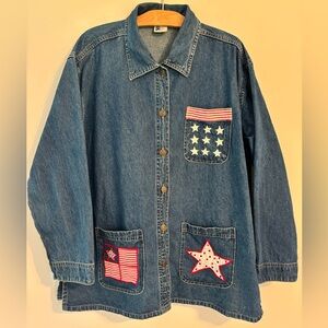Vintage Good Too Go Denim Jacket with Americana details